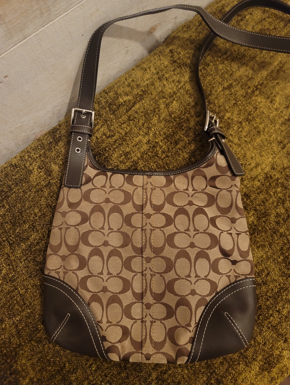 Coach Monogram Shoulder Purse